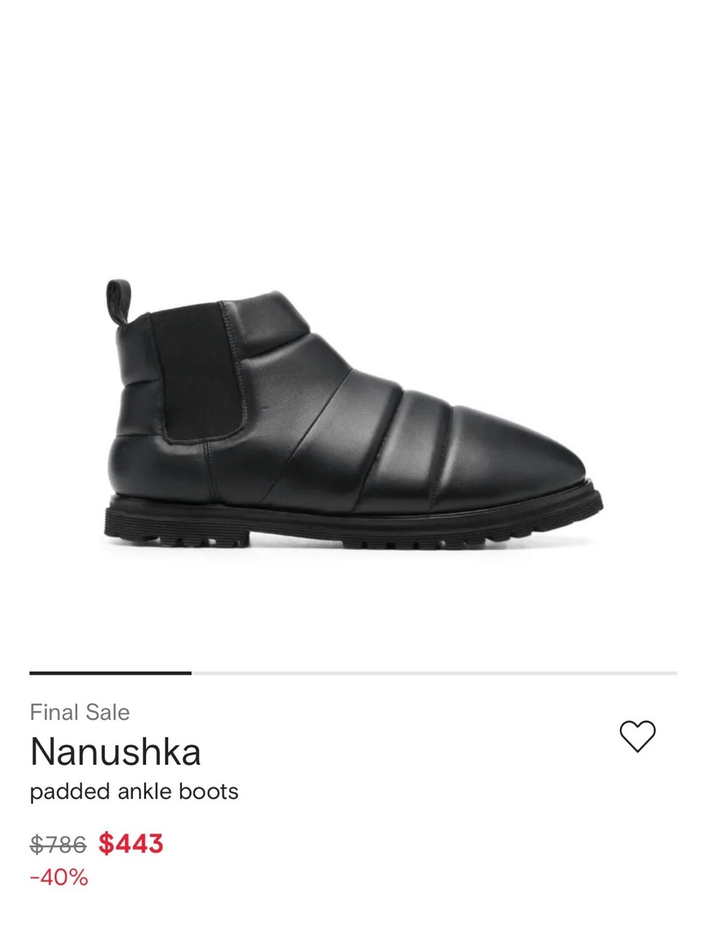 Nanushka Black Quilted Leather Ankle Boots for women